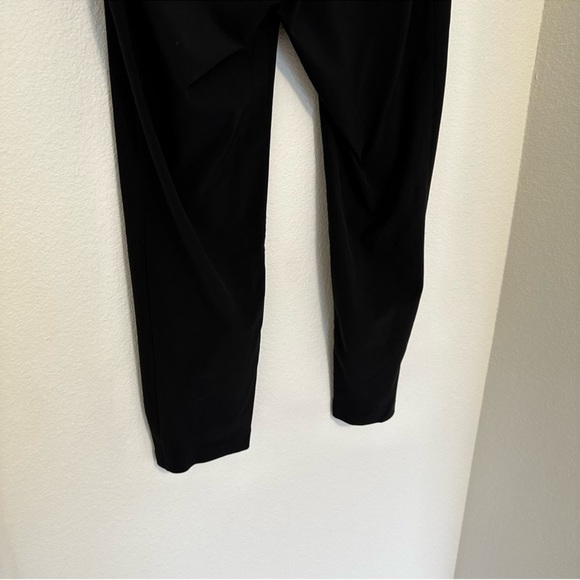 Athleta Brooklyn Ankle Pants Solid Black Side Ribbed Panel Size 8 Women’s - Picture 10 of 12